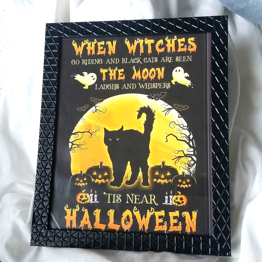 🇺🇦 COPY Black Cat Print 8x10 inches Halloween Theme Rare New